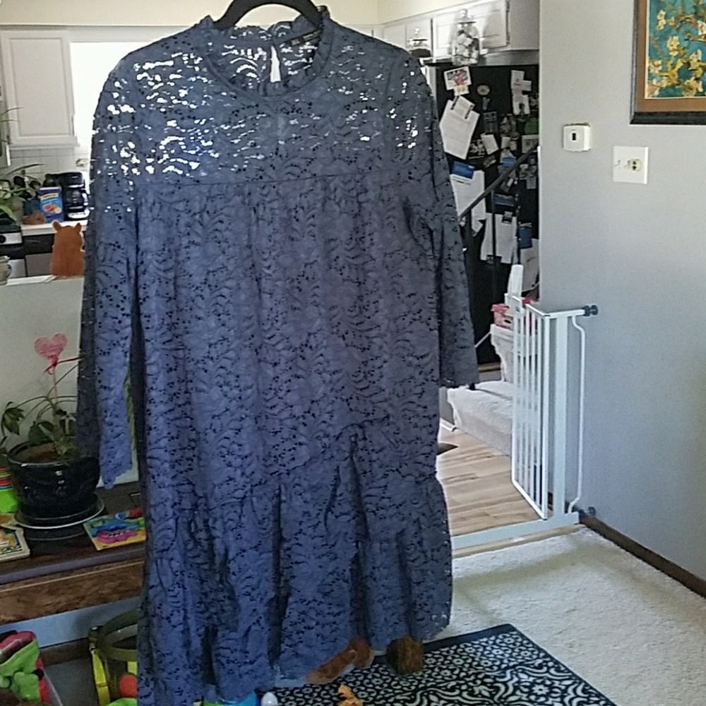 Navy lace dress